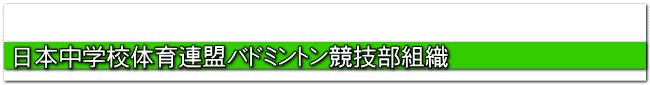 日本中学校体育連盟バドミントン競技部組織 